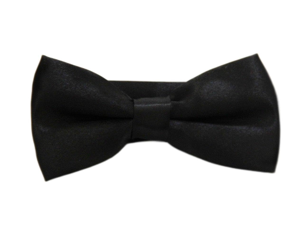 Soophen Solid Color Banded bowtie - Black