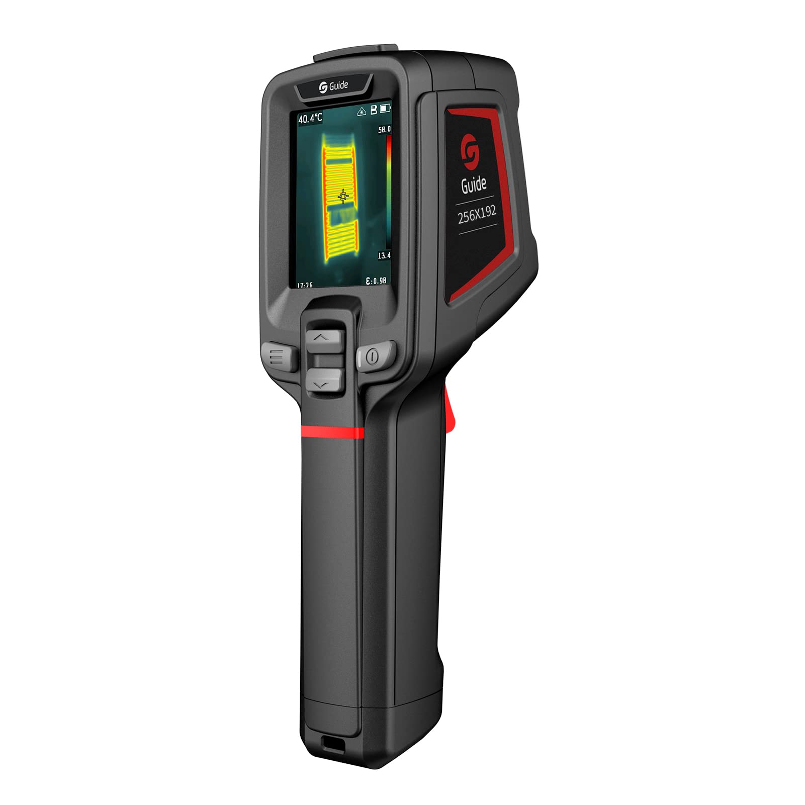 KKnoon Guide PC210 Tool-Like Thermal Camera 2000mAh Rechargeable Thermal Imager LCD Digital Industrial Infrared Camera Thermographic Camera Handheld Thermal Imaging Tool 256 × 192 IR Resolution