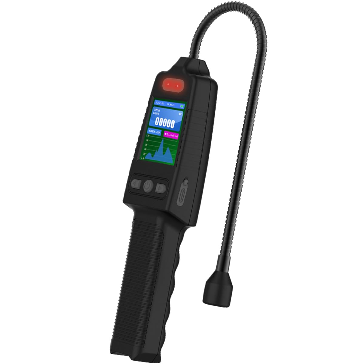 Natural Gas Leak Detector, Portable Rechargeable Gas Leak Detector with 11-inch Gooseneck Probe, Locating The Source of Natural Gas, Methane, Propane, LPG,LNG and Combustible ​for Home and RV