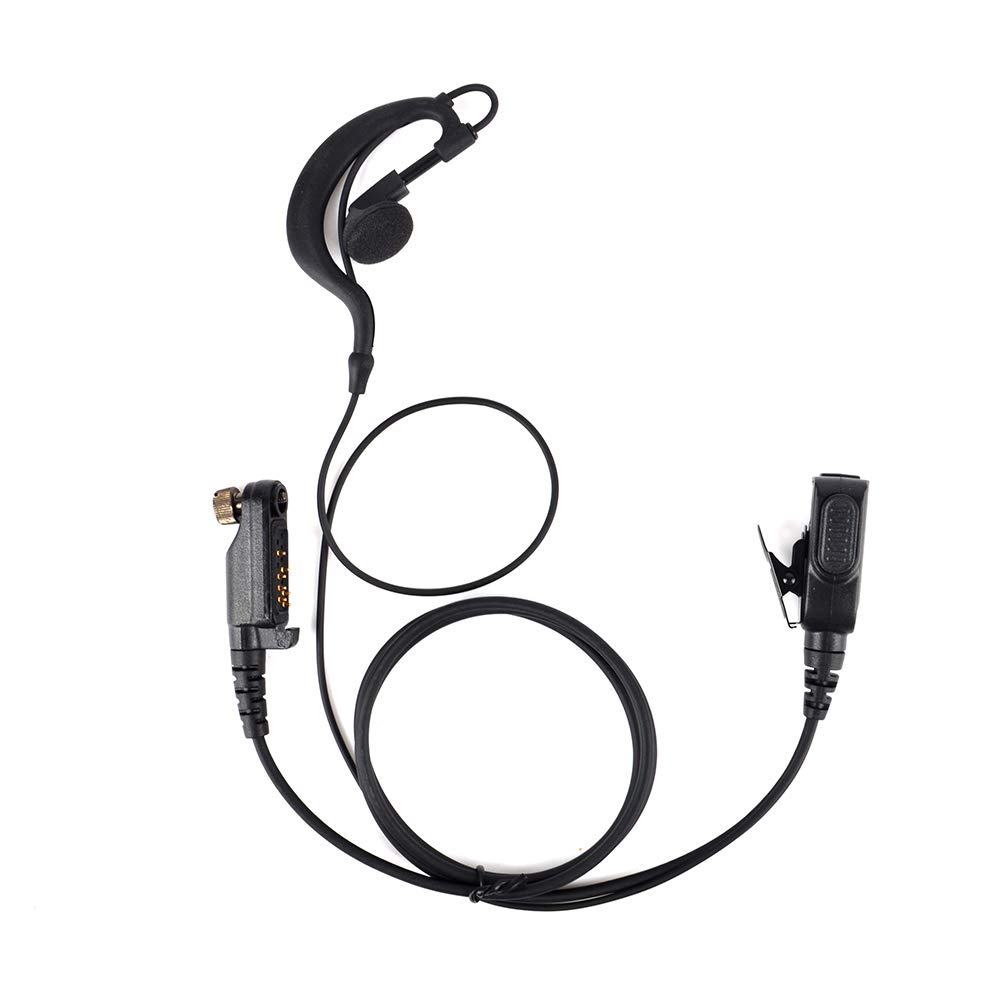 UAYESOK Walkie Talkie Earpiece G Shape Radio Headset with PTT Mic Compatible with HYT Hytera PD600 PD602 PD605 PD662 PD665 PD680 PD682 PD685 X1p X1e Two Way Radio