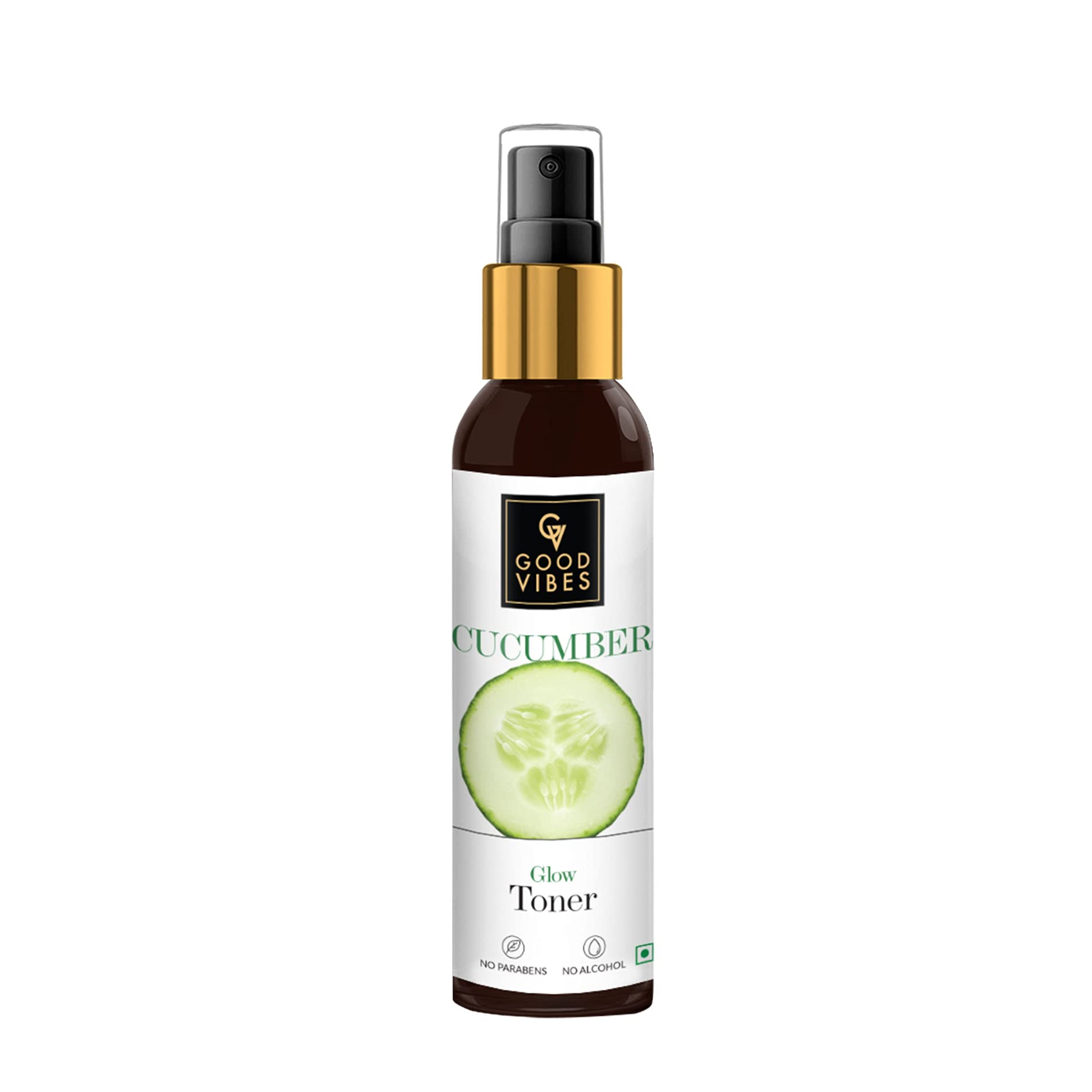 Good Vibes Cucumber Glow Toner 120 ml, Hydrating Pore Tightening Moisturizing Revitalising Face Spray Toner for All Skin Types, Natural, No Alcohol, Parabens & Sulphates, No Animal Testing