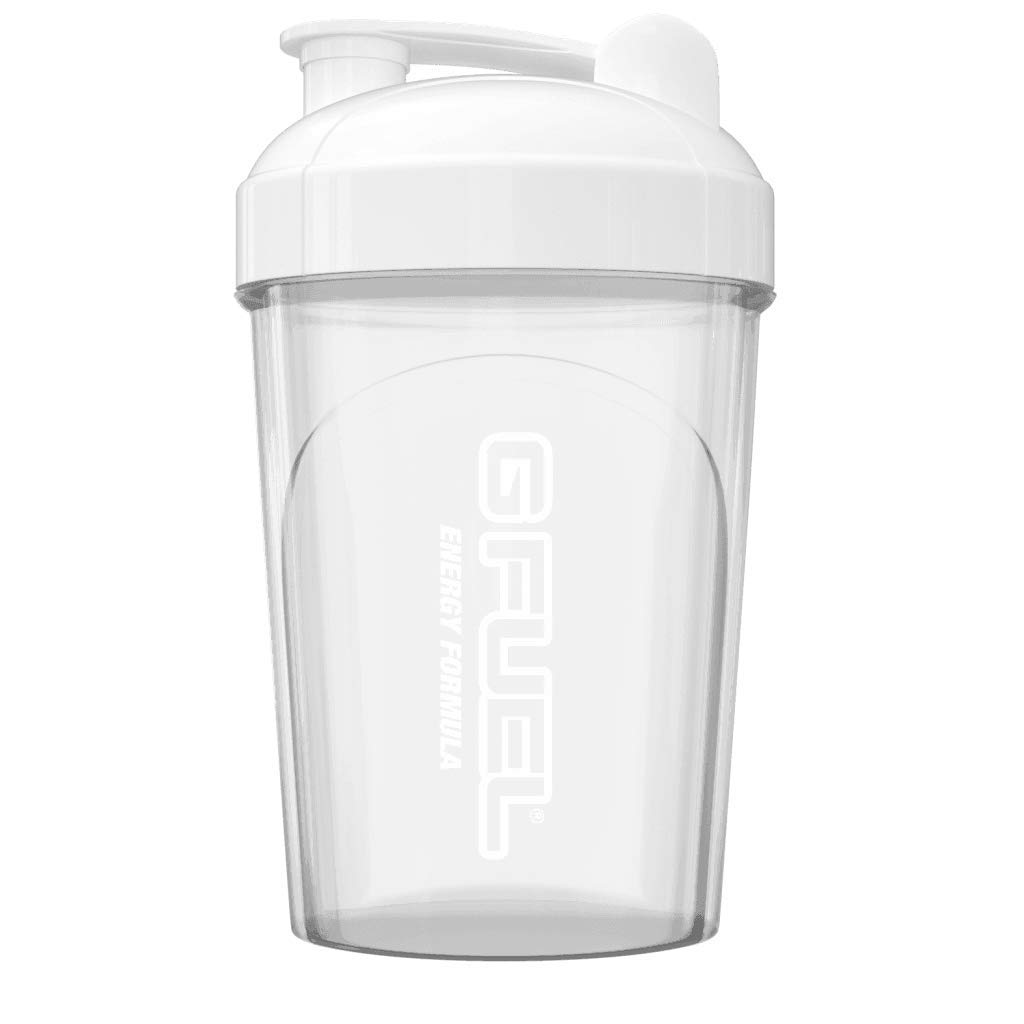 G Fuel Winter White Shaker Bottle, Drink Mixer for Pre Workout, Protein Shake, Smoothie Mix, Meal Replacement Shakes, Energy Powder and More, Blender Cup, Portable Safe, BPA Free Plastic - 16 oz