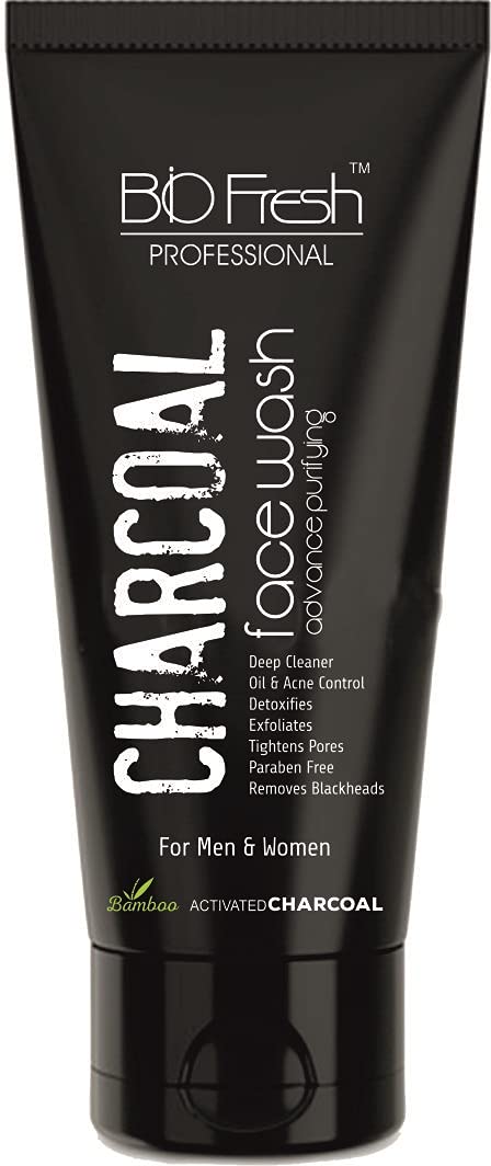 Biofresh Activated Charcoal Anti-Pollution for Deep Pore Cleaning | Removes Dirt & Impurities | Suitable for Acne Prone Skin Face Wash (75 ml)