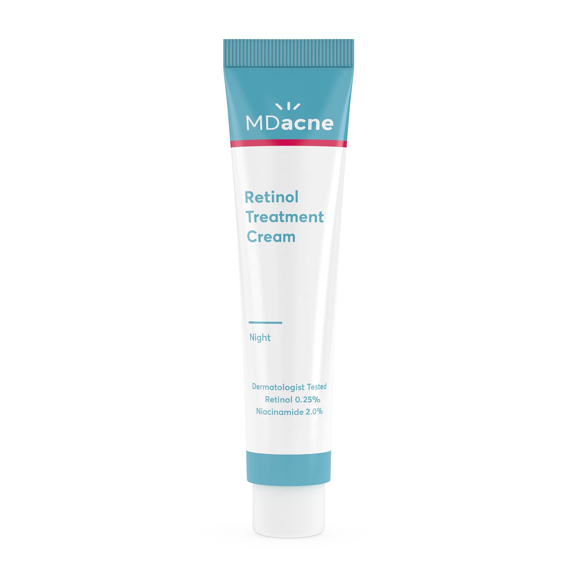 MDacne – Retinol 0.25% and Niacinamide 2% Cream, Reduces Blemishes and Improves Skin Texture without Irritation