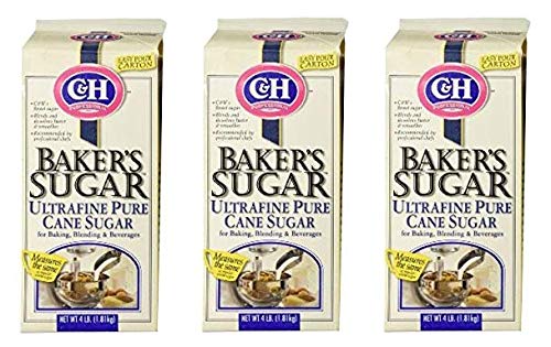 C&H Professional BAKER'S SUGAR Ultrafine 4lb (Three Pack)