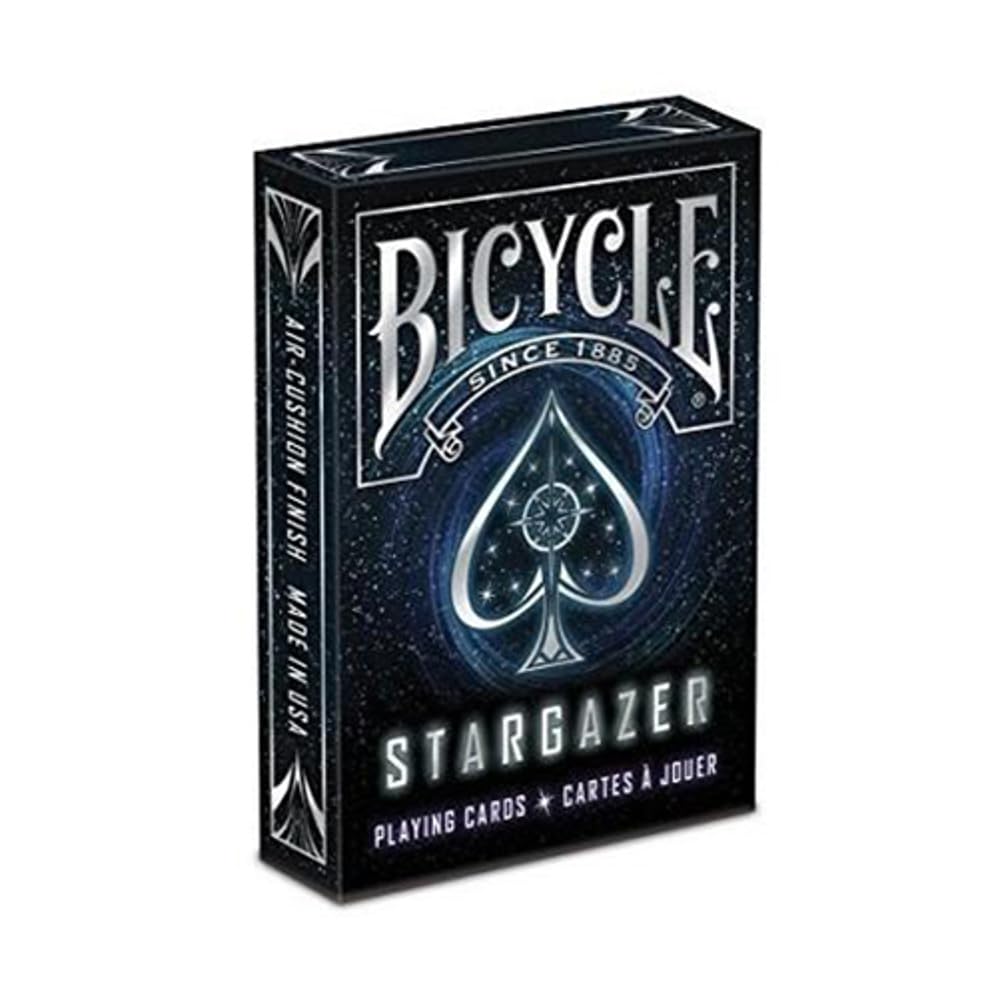 Bicycle Stargazer Playing Cards - 1 Deck, Air Cushion Finish, Professional, Superb Handling & Durability, Great Gift For Card Collectors, Black