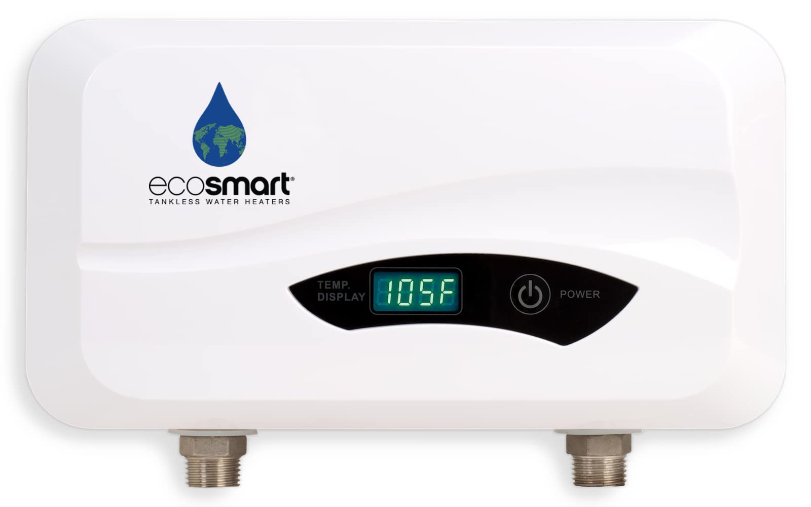 EcoSmartPOU 6 Point of Use Electric Tankless Water Heater, 6 KW, 1/20, 1/40, 1/95, White