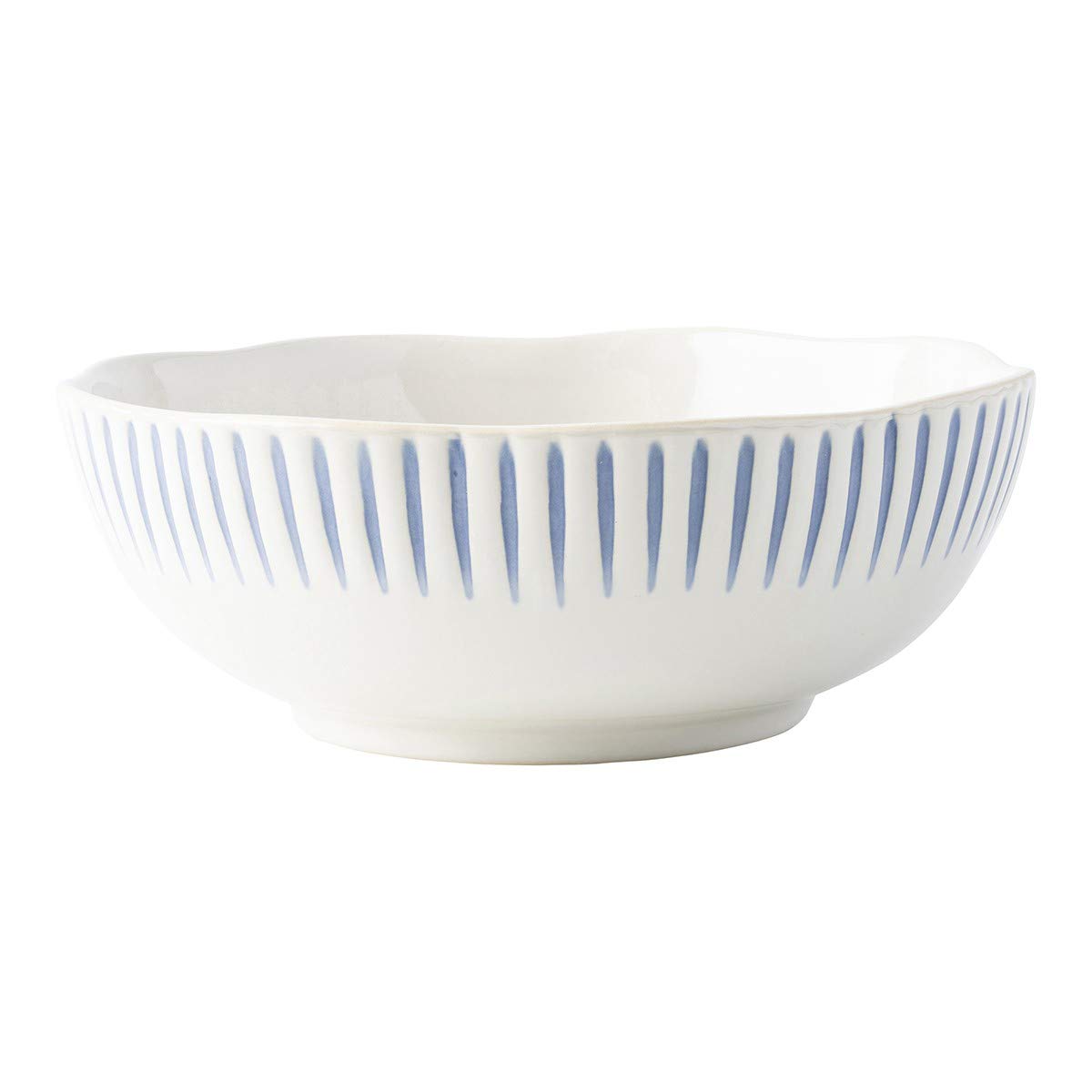 JuliskaSitio Stripe Indigo Coupe Bowl