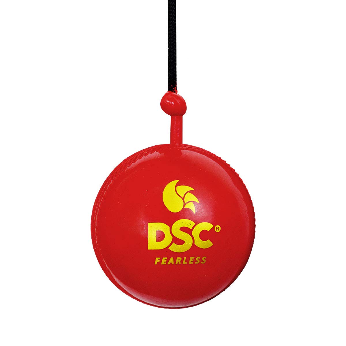 DSC Hanging Synthetic Cricket Ball (Red, Club Size), Standard