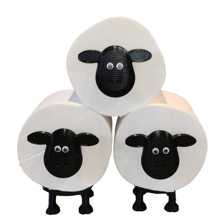 Generisch Sheep Toilet Roll Holder for 42 mm Rolls, Toilet Roll Holder, Replacement Roll Holder, Toilet Paper, Toilet Roll Holder, Decorative