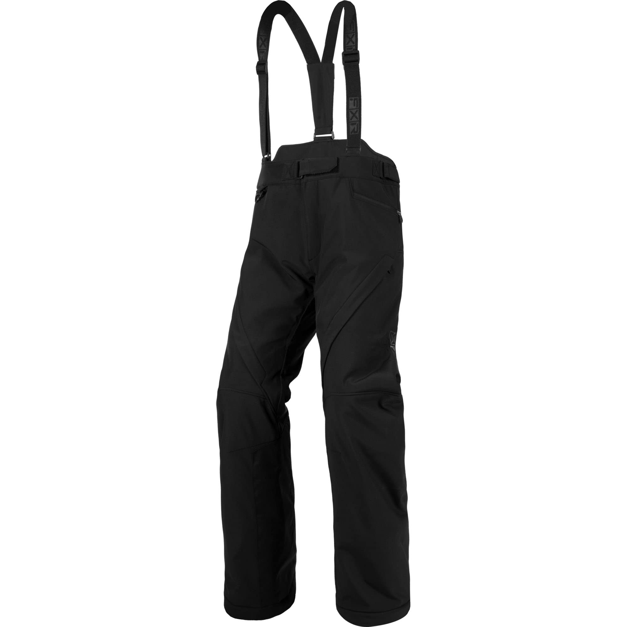 FXRMens Vertical Pro Insulated Softshell Snowmobile Pants Black Ops Snow Bibs