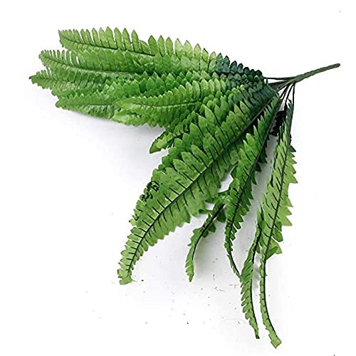 UGANIO PLANT Artificial Fern Plant Without Vase (Green) - 34 Leaves