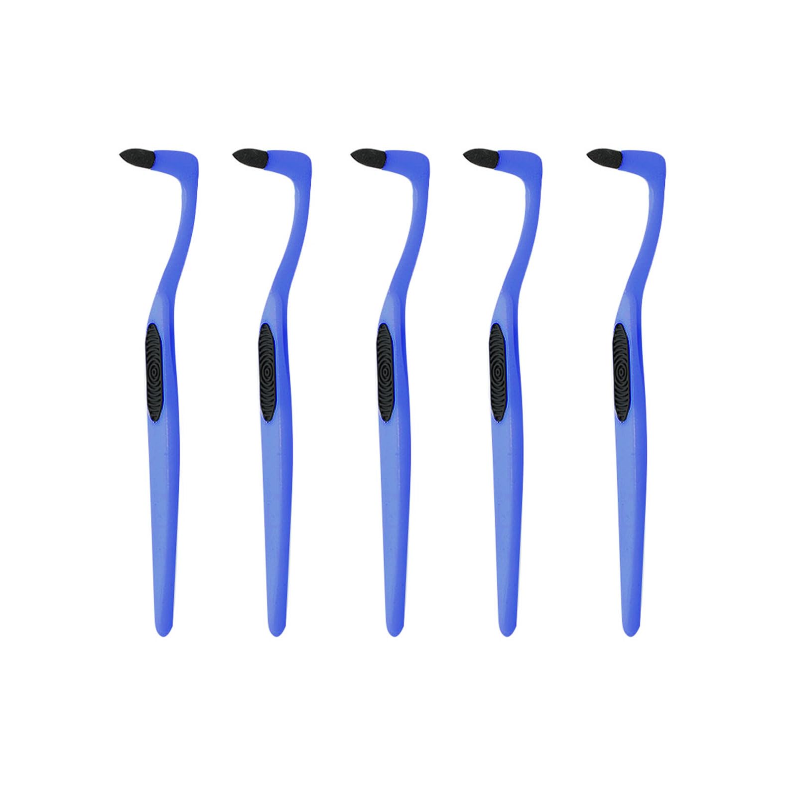 5 Pieces Tooth Stain Remover Brush Set Teeth Whitening Polishing Brush, Blue