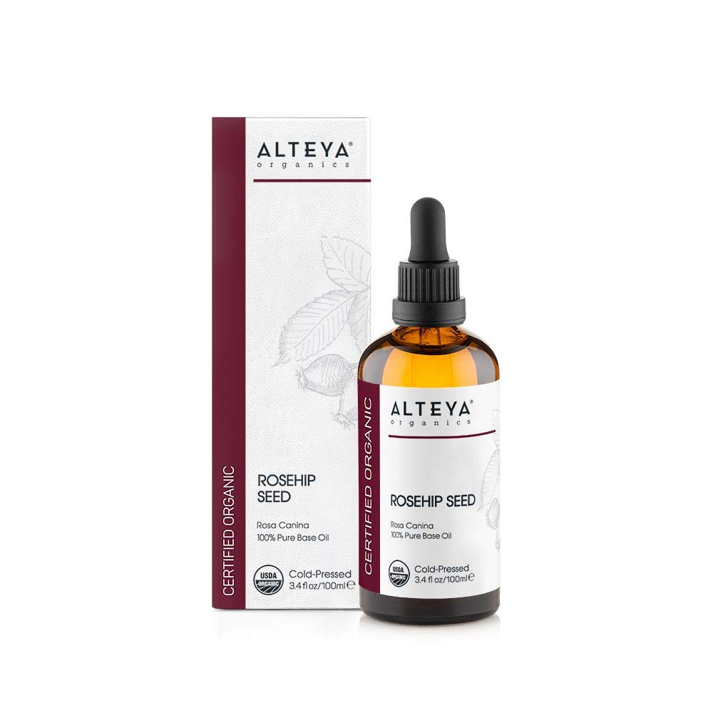 Alteya Organic Rosehip Oil 100ml - 100% USDA Certified Organic Pure Natural Cold Pressed Rosehip Seed Carrier Oil