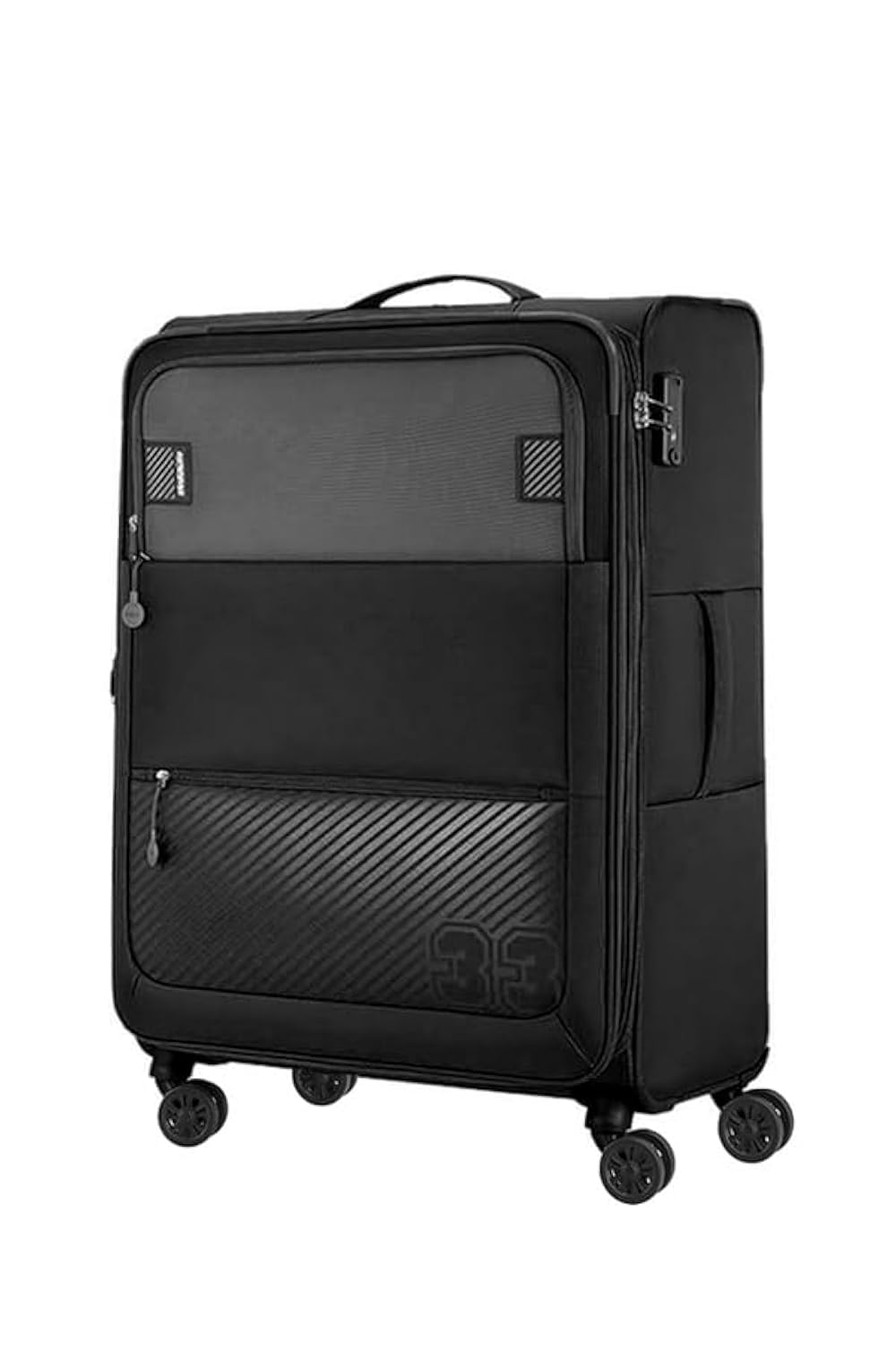 American TouristerMajoris Spinner Soft Large Check-in Luggage Trolley Bag, 70 cm TSA Black