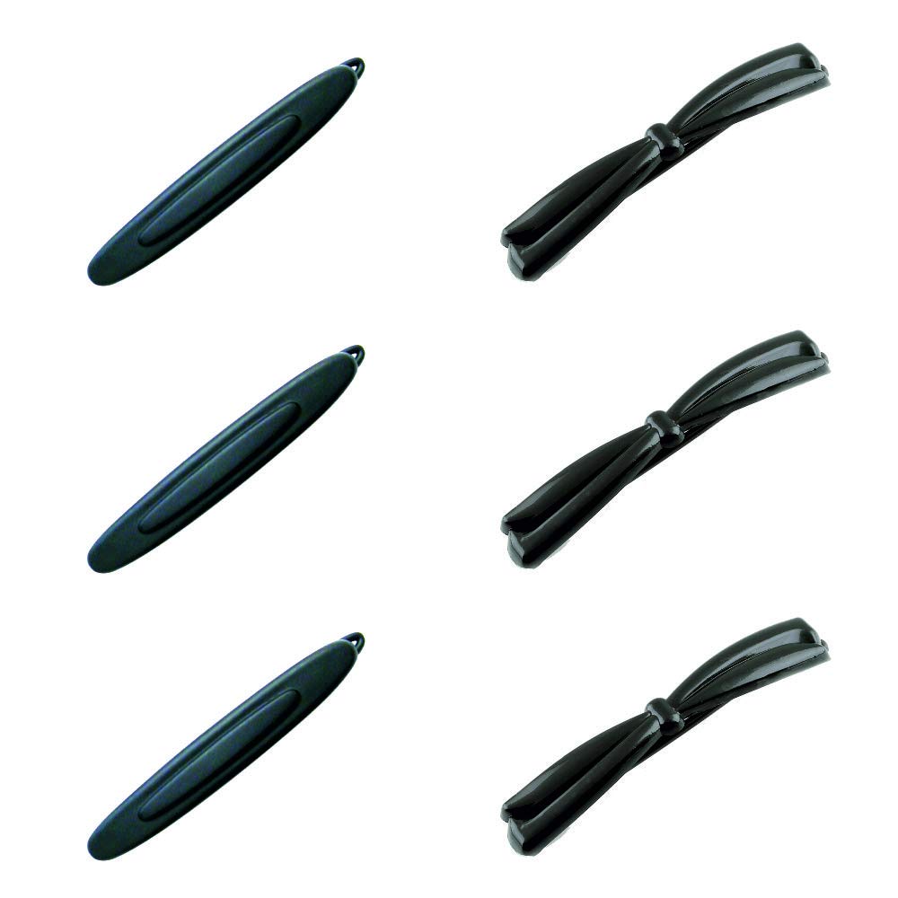 Slim Banana Barrette Hair Clip For Women Set of 6 Black 417418