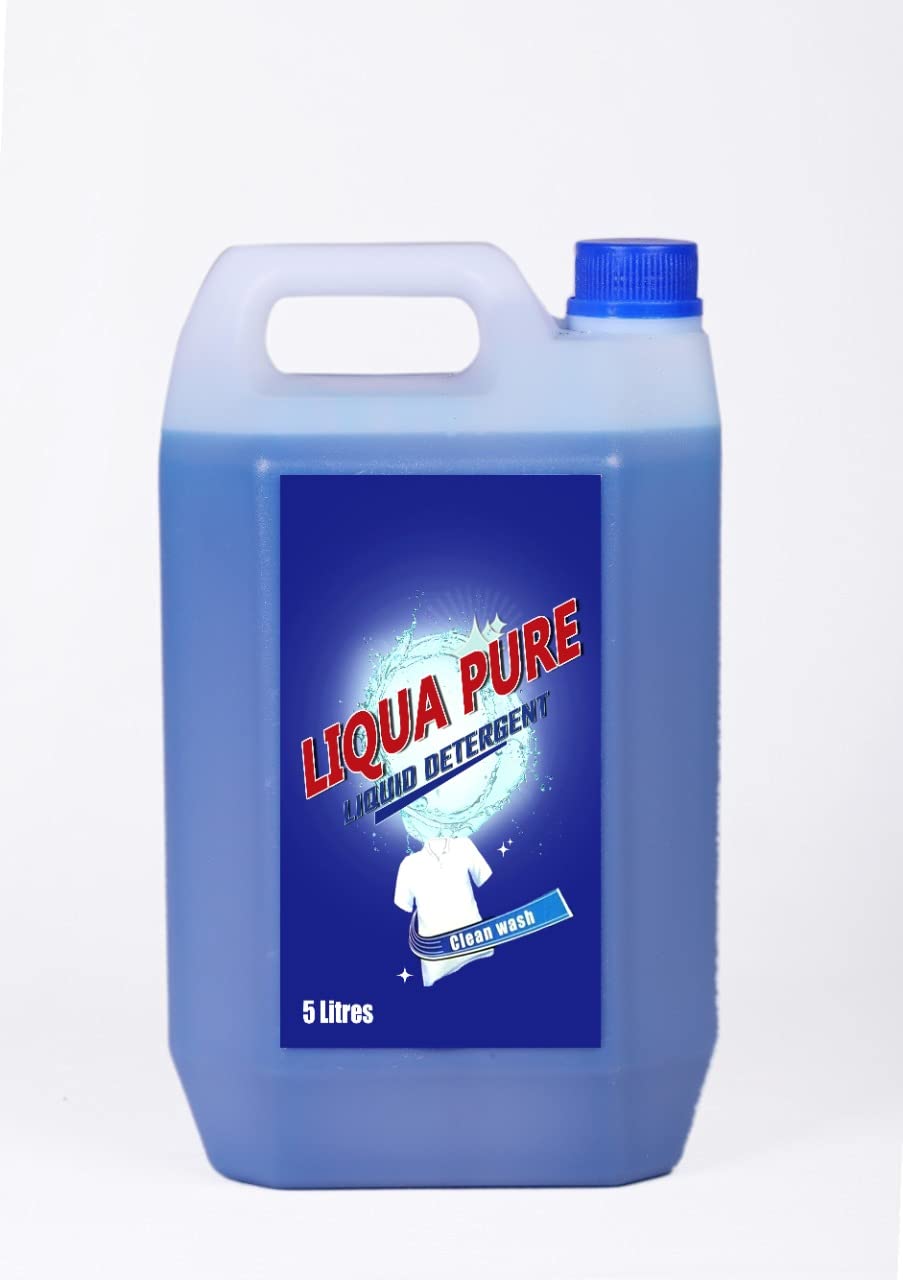 Liqua Pure Liquid Detergent 5 Liter, Laundry Liquid for Top-Load and Front Load Washing Machine and Hand Wash Use, Concentrated Laundry Detergent 5 litre