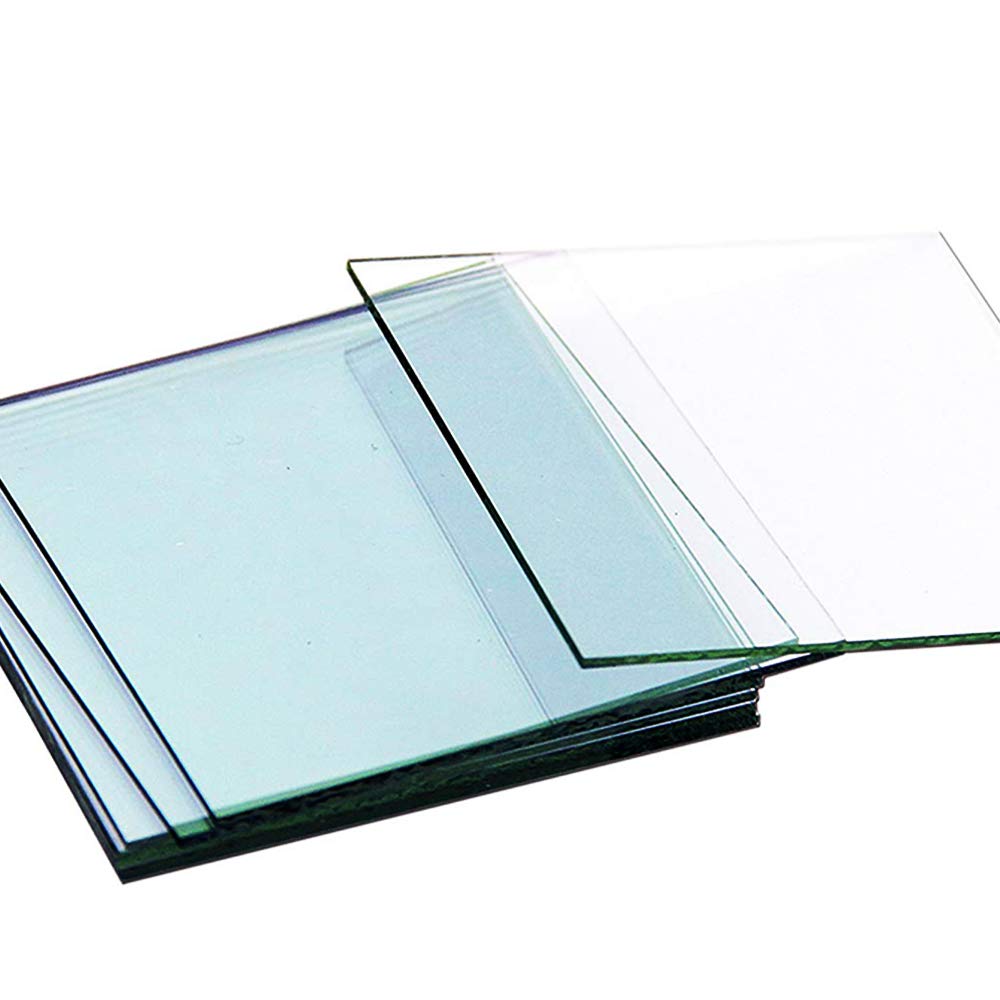 Huanyu ITO Coated Conductive Glass Transparent Indium Tin Oxide Coated Conductive Glass for Lab R&D Use 7/10/15/17 ohm/sq (ITO ＜10ohm/sq, 100×100×1.1mm, 5pcs)