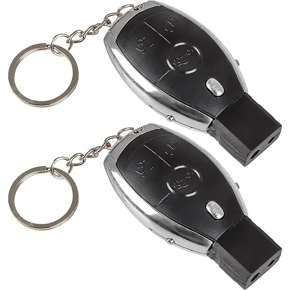 Shocking Car Key, Novelty Shocker Key Fob Keychain Practical Joke Gag Prank, 2.75" (2-Pack)