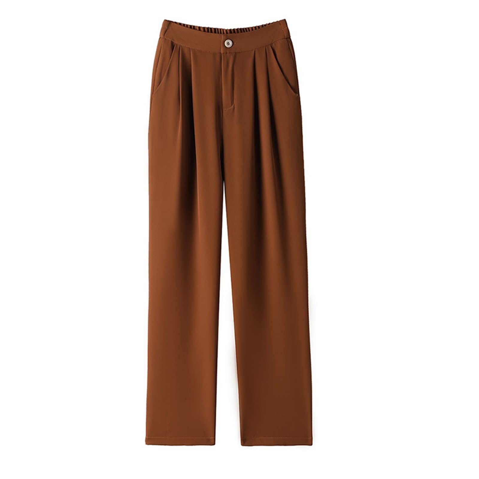 HRTLSSHRTLSS Women's Pants الساق واسعة الساق مرنة النطاق السراويل بنطلون بطول الكاحل النساء غير الرسمية النساء الصلبة الأنيقة على غرار سيدة (Size : XL)