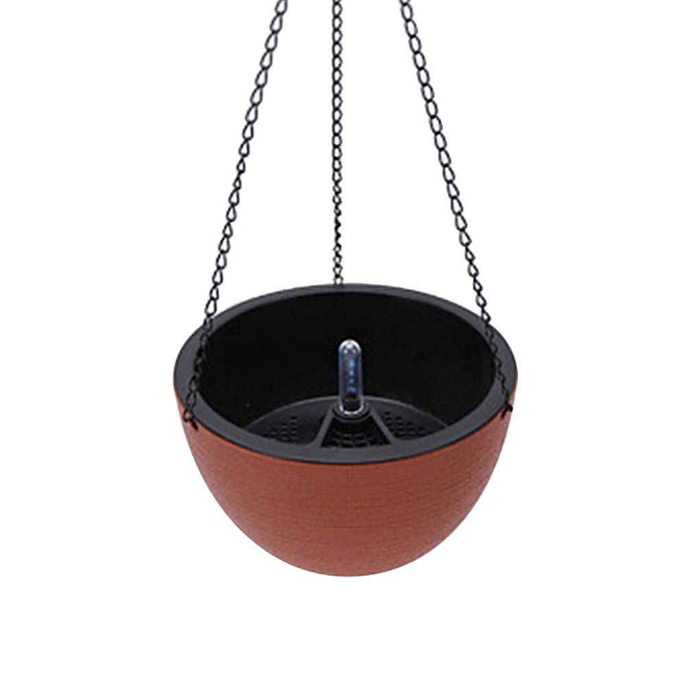 SOWLFE Hanging Planter Semi-Circular Flowerpot Self-Watering Hanging Planter for Indoor and Outdoor All-Match Self-Absorbing Plant Holder Garden Decoration Indoor Outdoor Watering Hanging Baskets