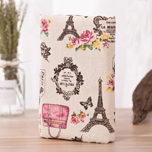 Sheicon Printed Cotton Fabric by The Yard 60 Inches Wide Linen Decorative Fabric for DIY Projects and Tablecloth Making Color Eiffel Tower Size 2 Yards