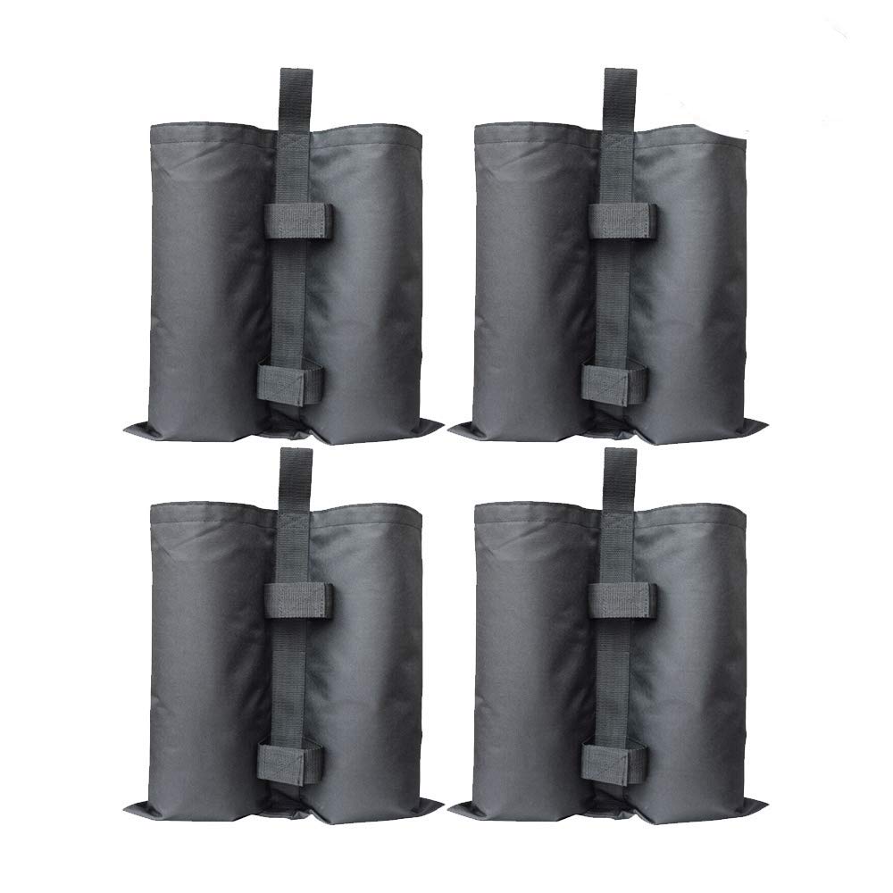 RIOGOO 4 Pack Gazebo Sand Weights Industrial Grade Heavy Duty Double-Stitched Sand Weight Bags, Leg Weights for Pop up Canopy Tent Sun Shades, Umbrella, Trampolines Weighted Feet Bag