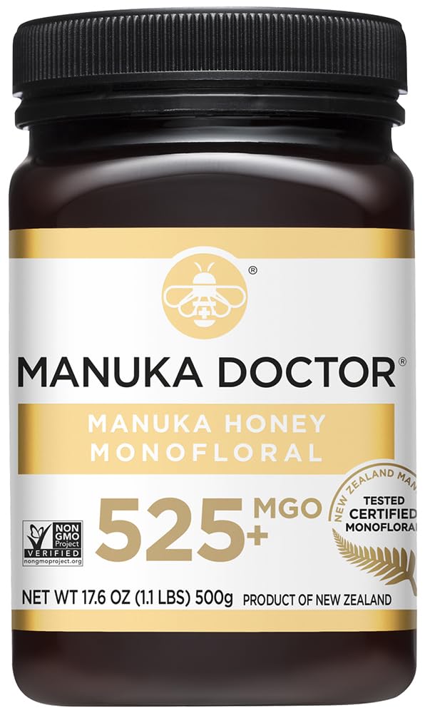 MANUKA DOCTOR - MGO 525+ Manuka Honey Monofloral (500g) 100% Pure New Zealand Honey. Certified. Guaranteed. RAW. Non-GMO