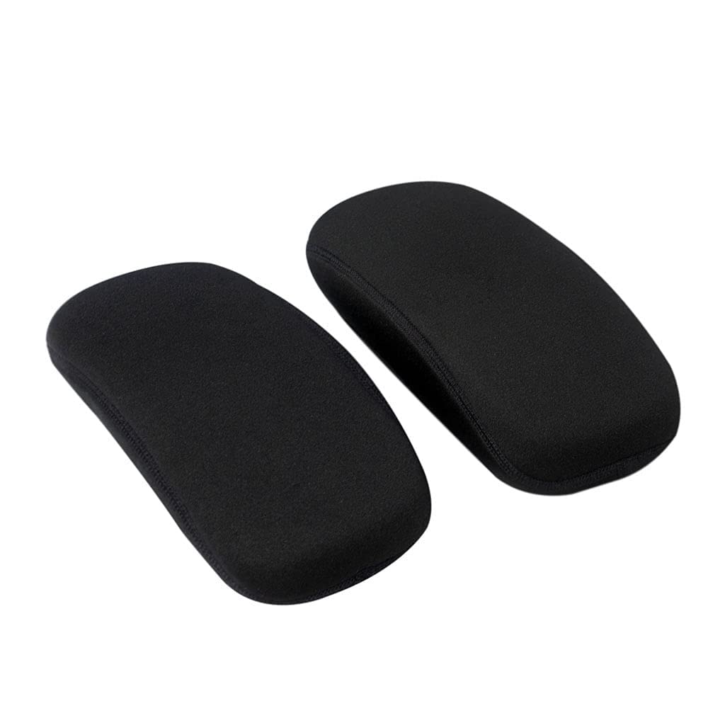 GT OMEGAGaming Chair Memory Foam Armrest Pads (2-Pieces) for Ergonomic Cushioning, Elbows & Forearms Pressure Relief - Racing Chair Console Padded Armrest - Black