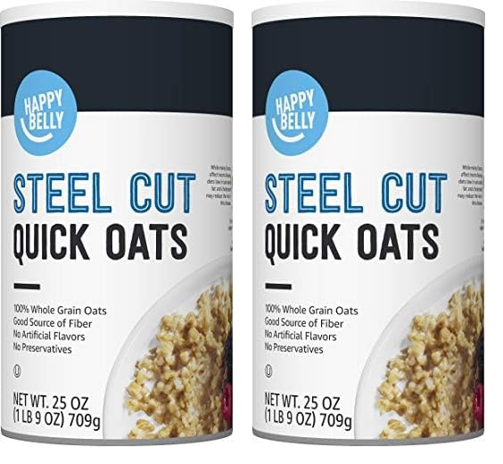 Amazon Brand - Happy Belly Steel Cut Oats, 1.56 pound (Pack of 2)