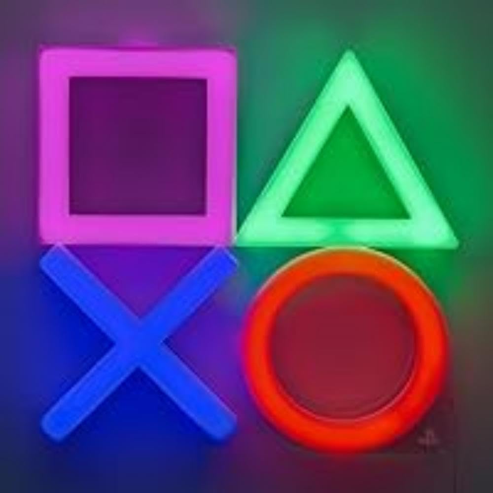 Playstation LED Neon Light - Officially Licensed Gaming Room Wall Light, Featuring Controller Icons, Mood Lighting Office Decor | Paladone