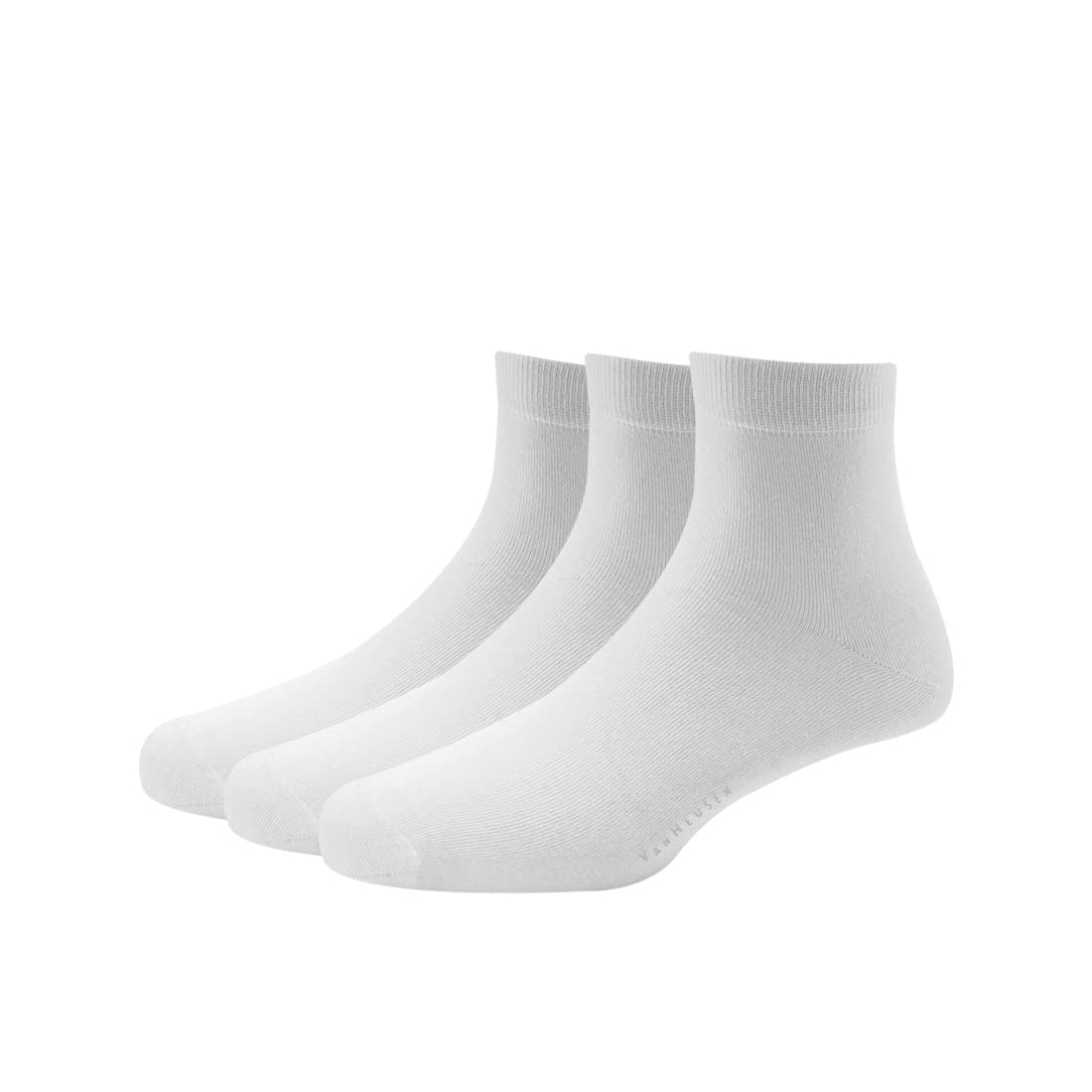 Van HeusenMens Cotton Quarter Length Socks (Pack of 3)