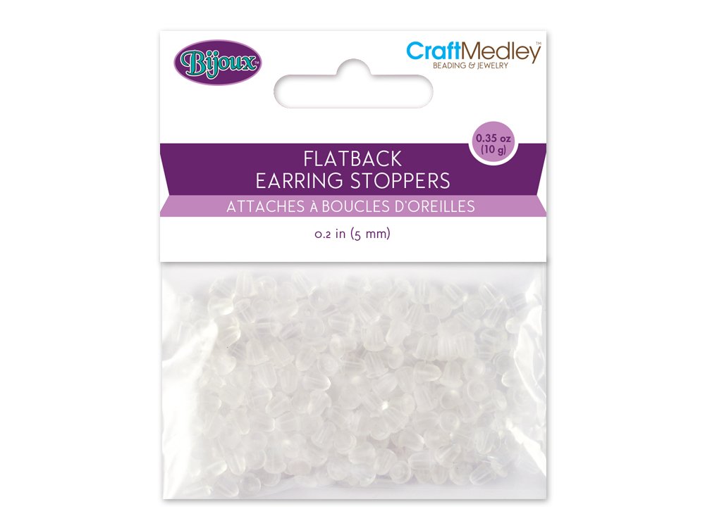 Multicraft Imports KC182A Rubber Flatback Earring Back/Stopper 5mm 200/Pkg-