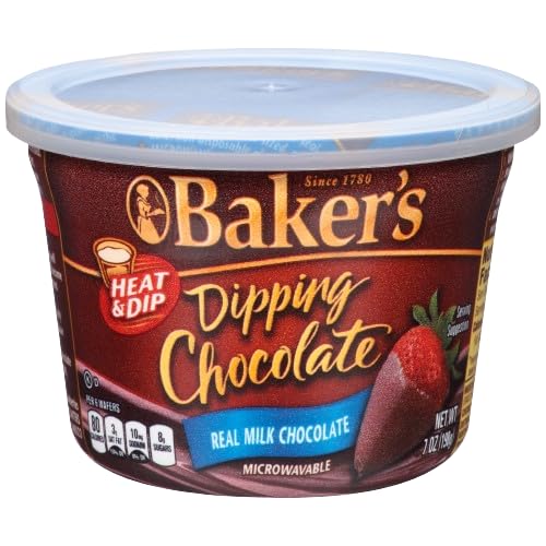 Baker'sDipping Chocolate, Real Milk Chocolate, 7-Ounce Microwavable Bowls(Pack of 2)