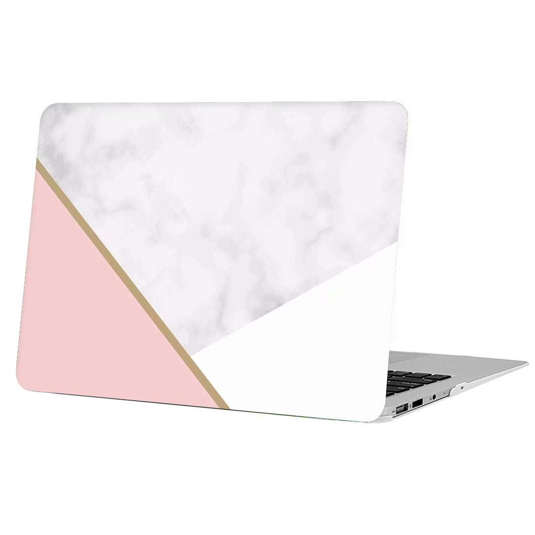 AUSMIX MacBook Pro Retina 13 Inch Case, [Geometric Figure Stitching Marble Series] Anti-scratch Plastic Shell Elegant for Mac Pro 13 with Retina Display (Models: A1425 & 1502) - Tricolour Marble