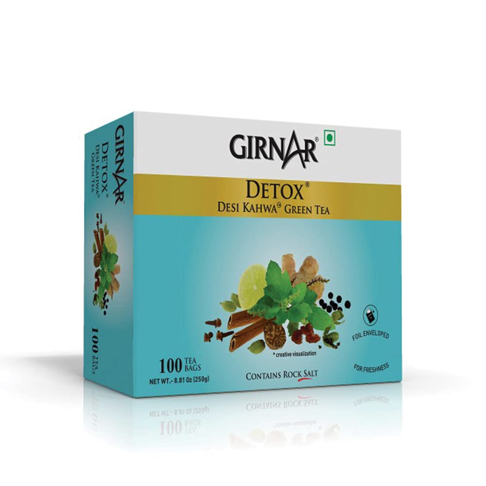 GIRNARDetox Green Tea (Desi Kahwa) (50 Tea Bags)