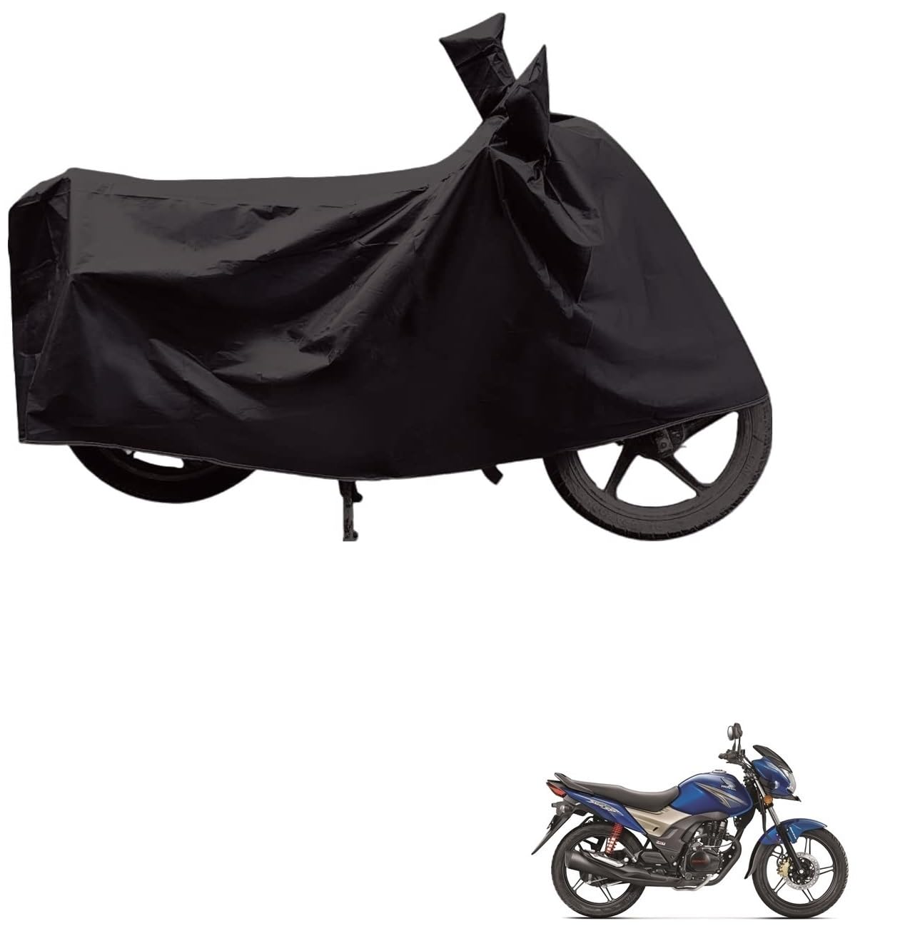 Kozdiko Dust & Waterproof Bike Body Cover with Mirror Pockets for Honda CB Shine