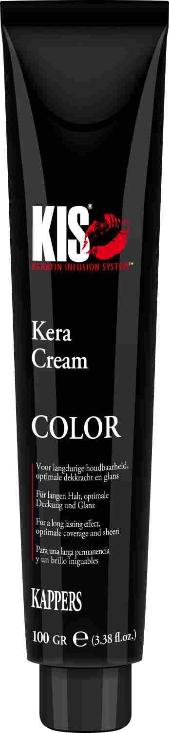 KISKeraCream Colour Permanent Hair Colour Cream, Steel Grey, High Coverage, Intensive Hair Colour, Keratin Infusion, Animal-Friendly and Sustainable, 100 ml