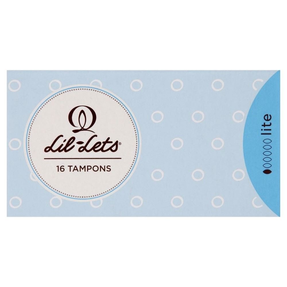 Lil-Lets Non-Applicator Lite Tampons, 1 Pack of 16, Light Flow