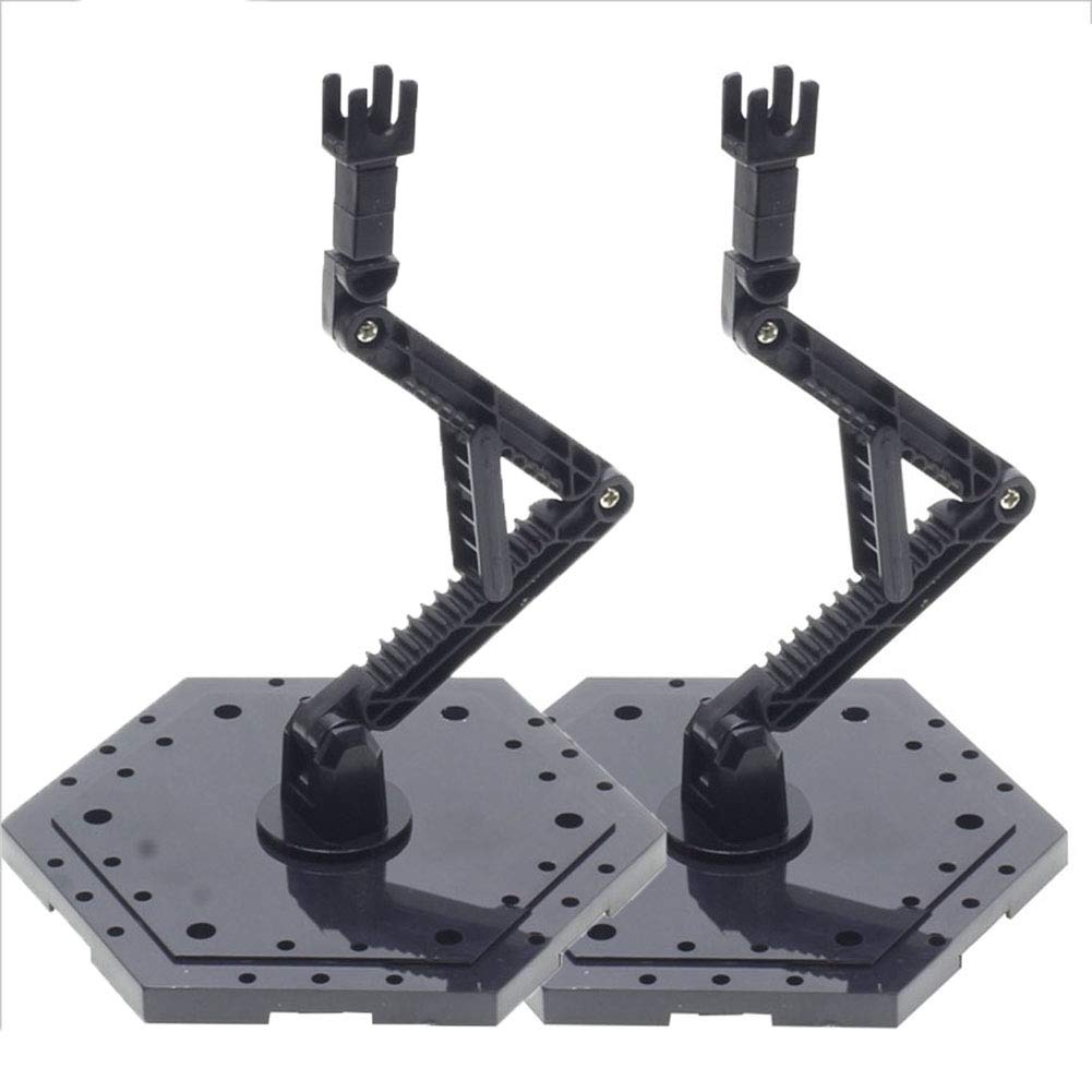 BioristarHG RG Hobby Action Base Gundam Model Stand Hobby Display Stand Pack of 2 (1/144 Scale) (2pcs Black)