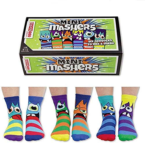 United Oddsocks - 6 Oddsocks Child - US 9.5-13 Mini Mashers