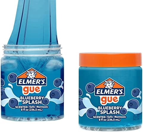 Elmer's GUE Pre-Made Slime, Blueberry Splash Slime, Scented, 2 Count