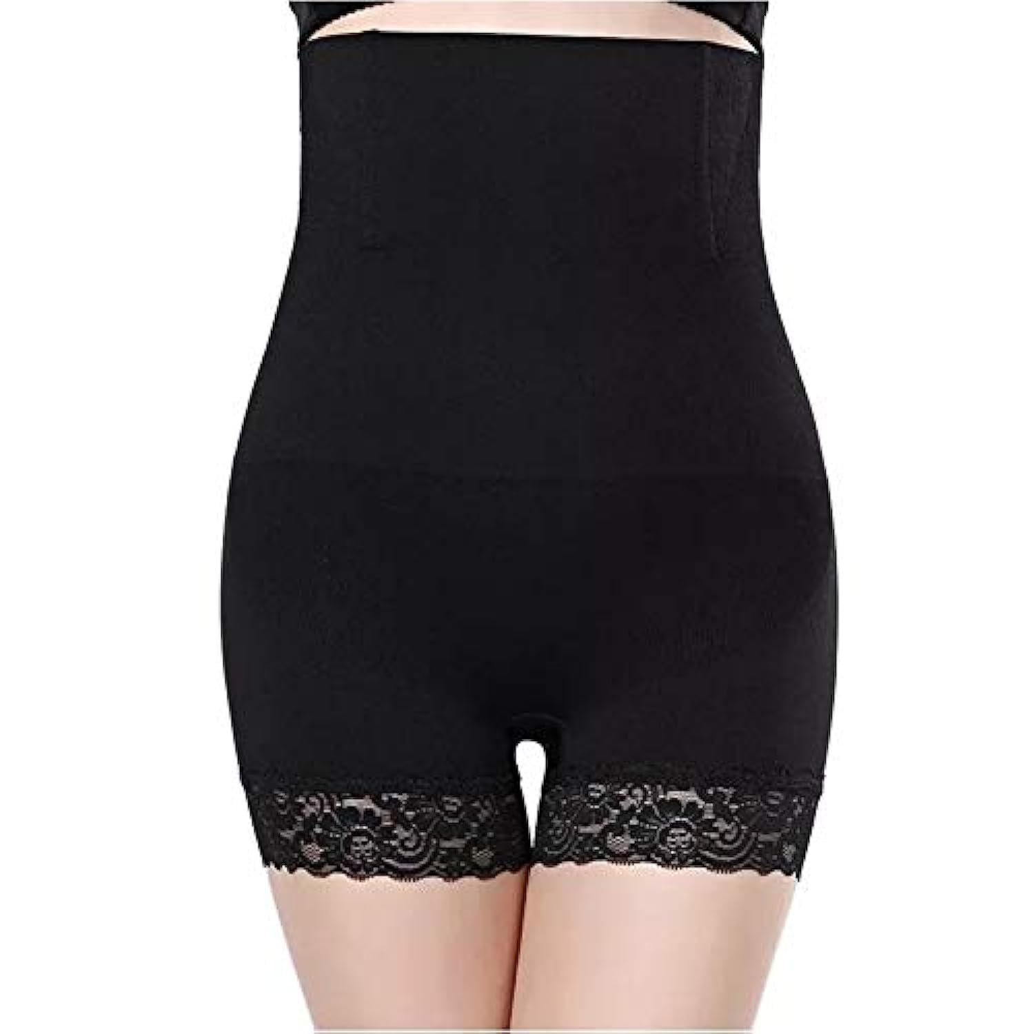 GLAMROOTWomen’s Butt Lifter Body Shaper No Rolling Down High waist Tummy Control/Tummy tucker Boyshort Shapewear Panty with Lace