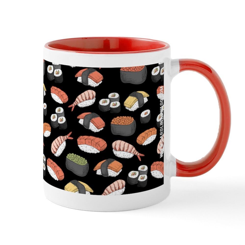 APSRA Sushi, I Love Sushi Mugs 11 oz Ceramic Mug (1713478182) Printed Coffee and Tea Ceramic Mug- 11OZ Ceramic Coffee Mug