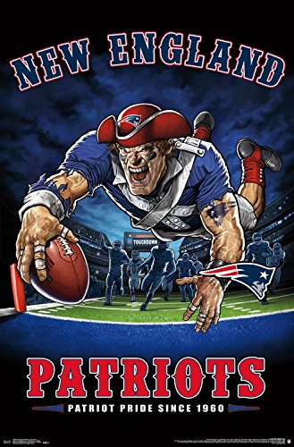 Trends International NFL New England Patriots - End Zone 17 Wall Poster, 22.375" x 34", Unframed Version