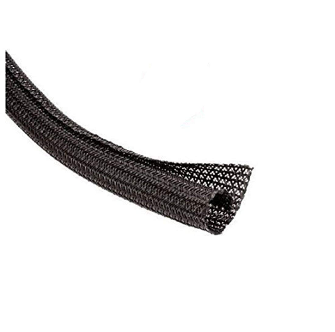 TechFlex F6N0.25BK Flexo F6 General Purpose 1/4-inch Braided Cable Sleeve, Black - 20 Feet