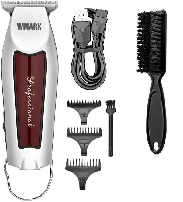 WMARK Professional Barbers Hair Clippers T-Blade Rechargeable Detail Trimmer Zero Gap Beard Outliner Clipper Detailer T-Wide Blade Two Speed 900mAh Battery NG-310 Balding Shaver Baby Hair Cut