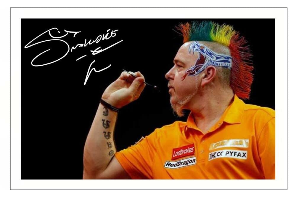 PETER WRIGHT Signed 6X4 Inch Photo Print Pre Printed Signature DARTS Autograph Gift, 6x4 Inches 15.2 cm x 10.16 cm