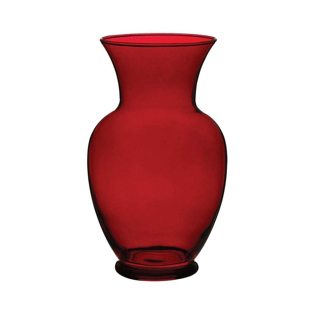 Red flower vases