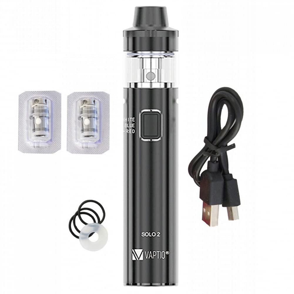 Vaptio Solo 2 KIT 50W 3000mAh Electronic Cigarette Vape Pen Starter Kit, E-Cig Top-Refill Tank Vaping,No E Liquid No Nicotine(Black)